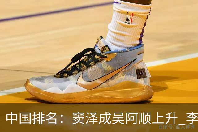 中国排名：窦泽成吴阿顺上升 李昊桐处于100边缘